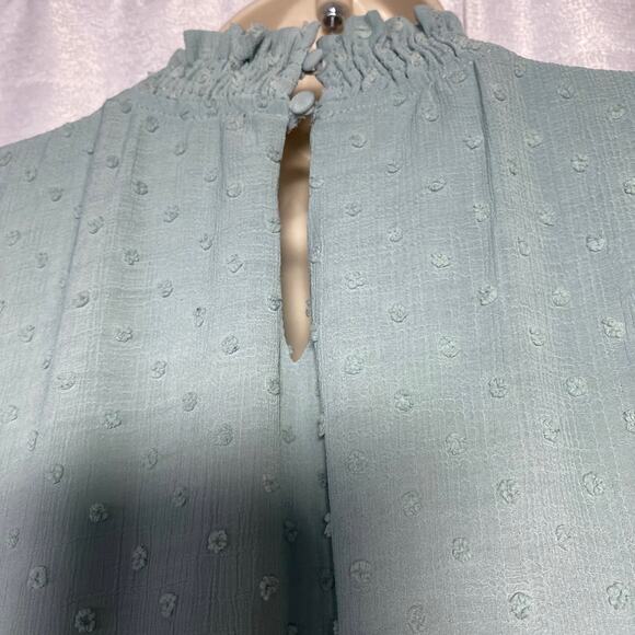 Sweet Wanderer aqua green Sleeveless Mini Dress women sz L - Picture 6 of 9